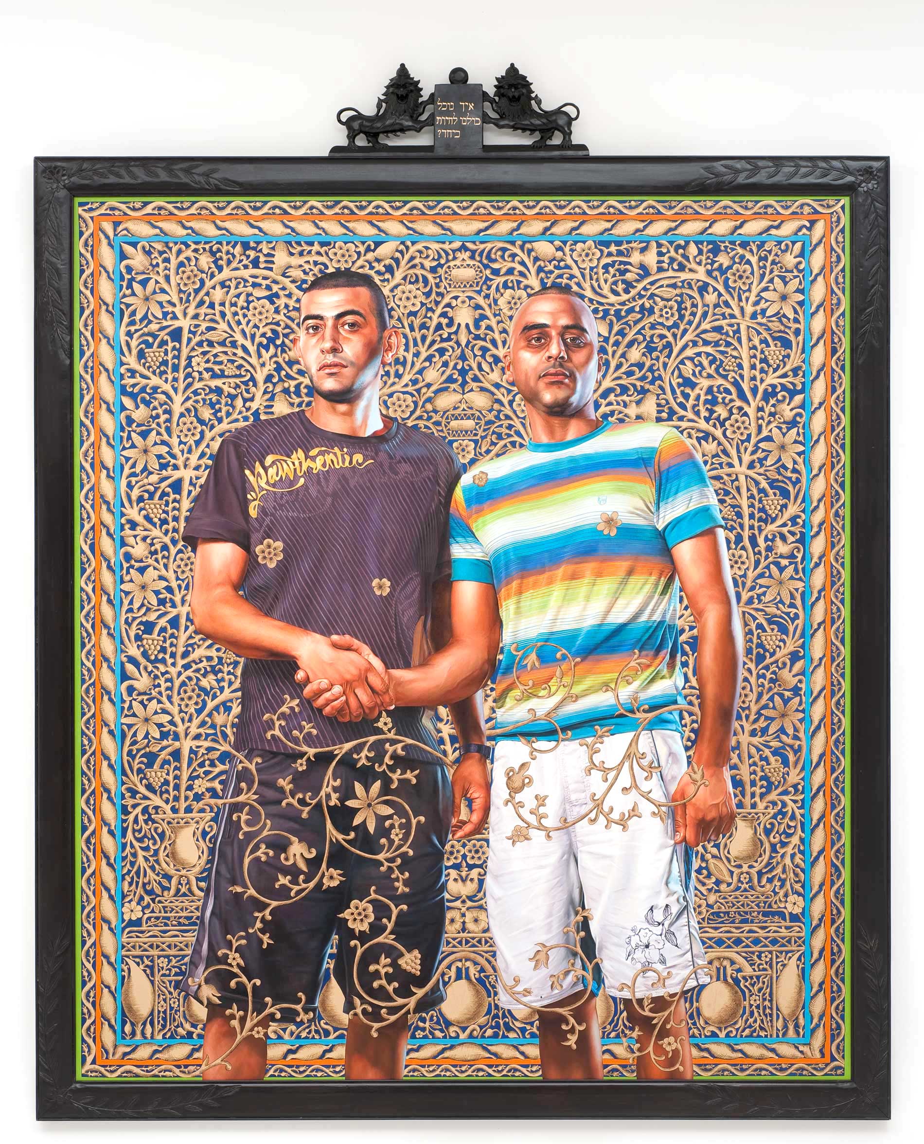 Kehinde Wiley | The World Stage: Israel | Abed Al Ashe and Chaled El Awari, 2011 Oil and Enamel on Canvas. | 1