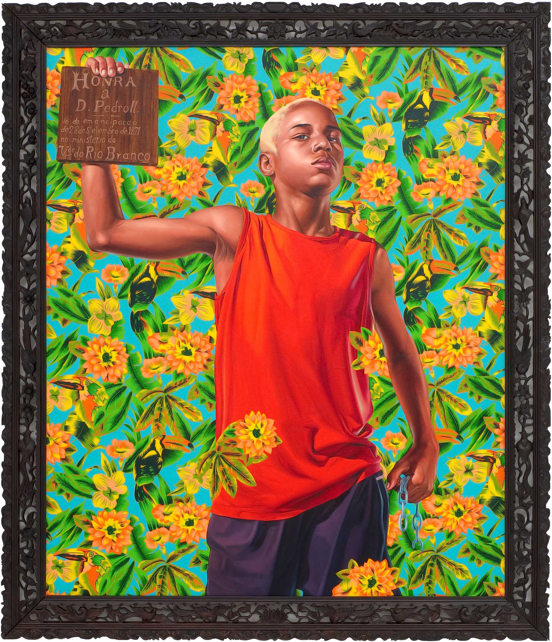 Kehinde Wiley | The World Stage: Brazil | Alegoria A Lei Do Ventre Livre, 2009 Oil on Canvas. | 9