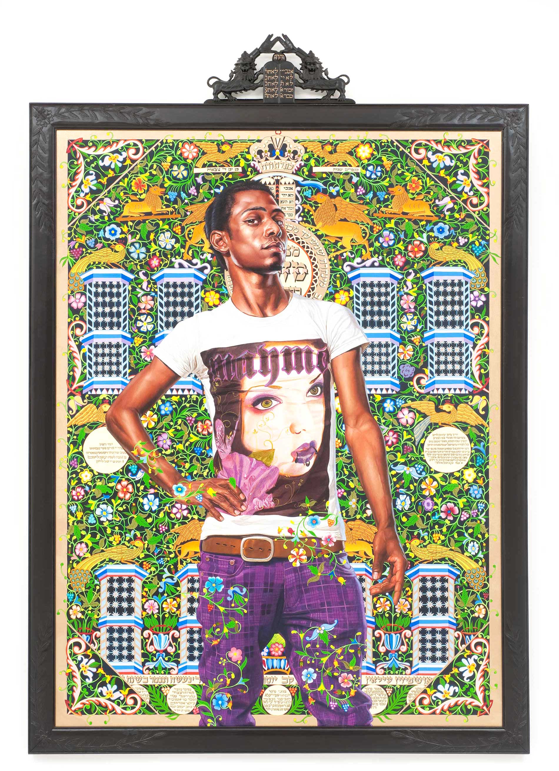 Kehinde Wiley | The World Stage: Israel | Benediter Brkou, 2011 Oil, Gold, and Silver on Canvas.  | 3