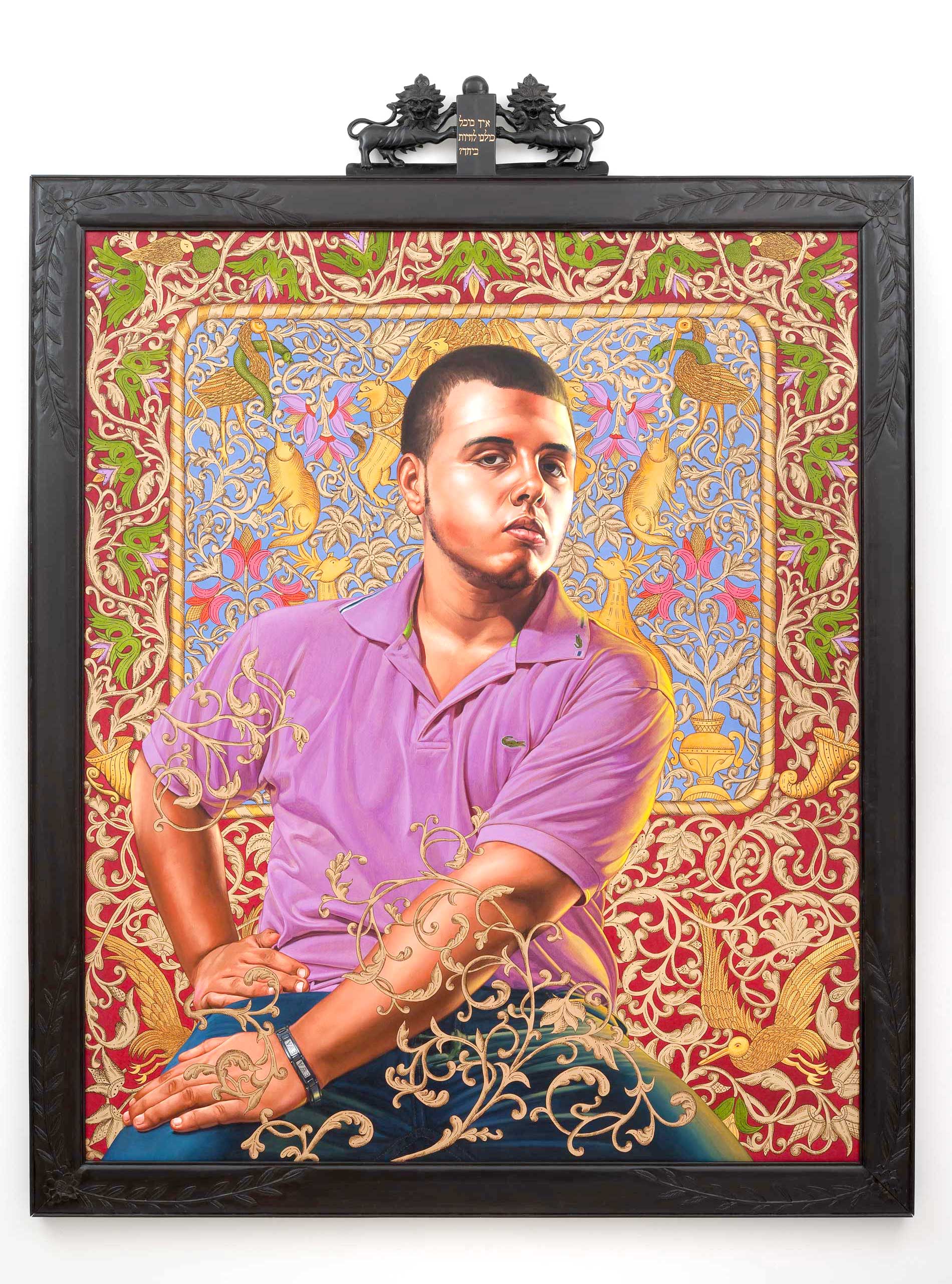 Kehinde Wiley | The World Stage: Israel | Hamza El Essawi, 2011 Oil and Gold Enamel on Canvas. | 4