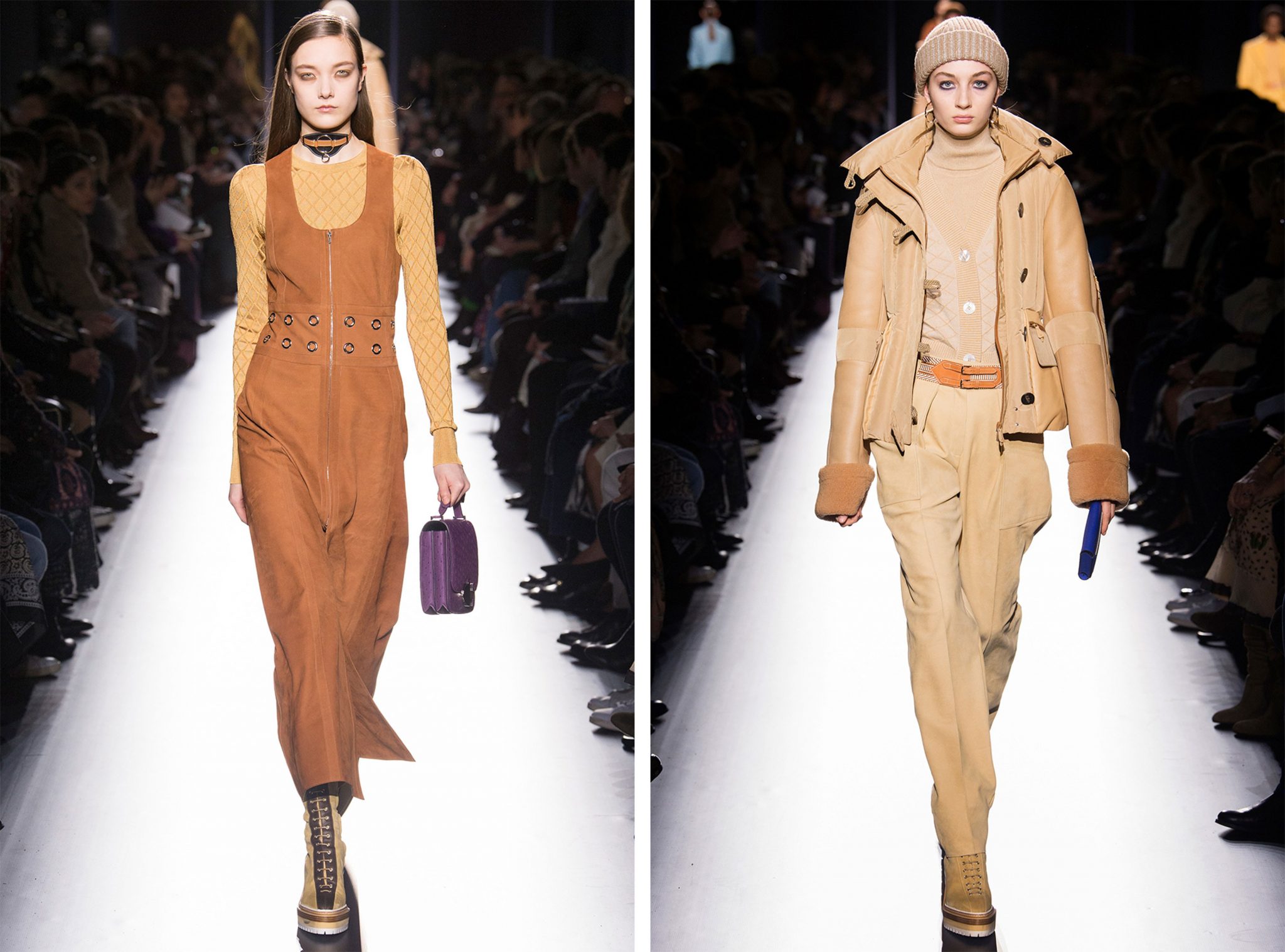 Maida Boina | Hermès Fall / Winter 2017 | Yumi Lambert (left) | 11