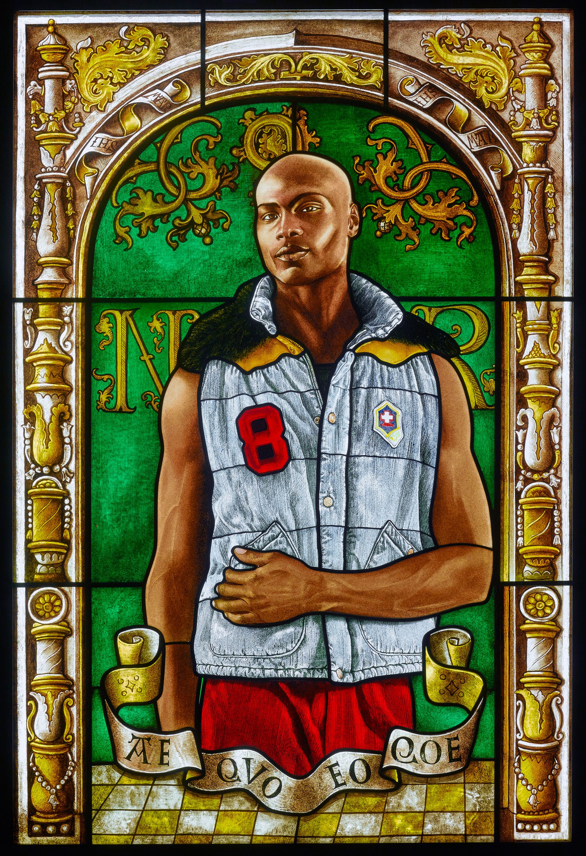 Kehinde Wiley | Stained Glass | Arms of Nicolaas Ruterius, Bishop of Arras, 2014 Stained Glass.N | 1