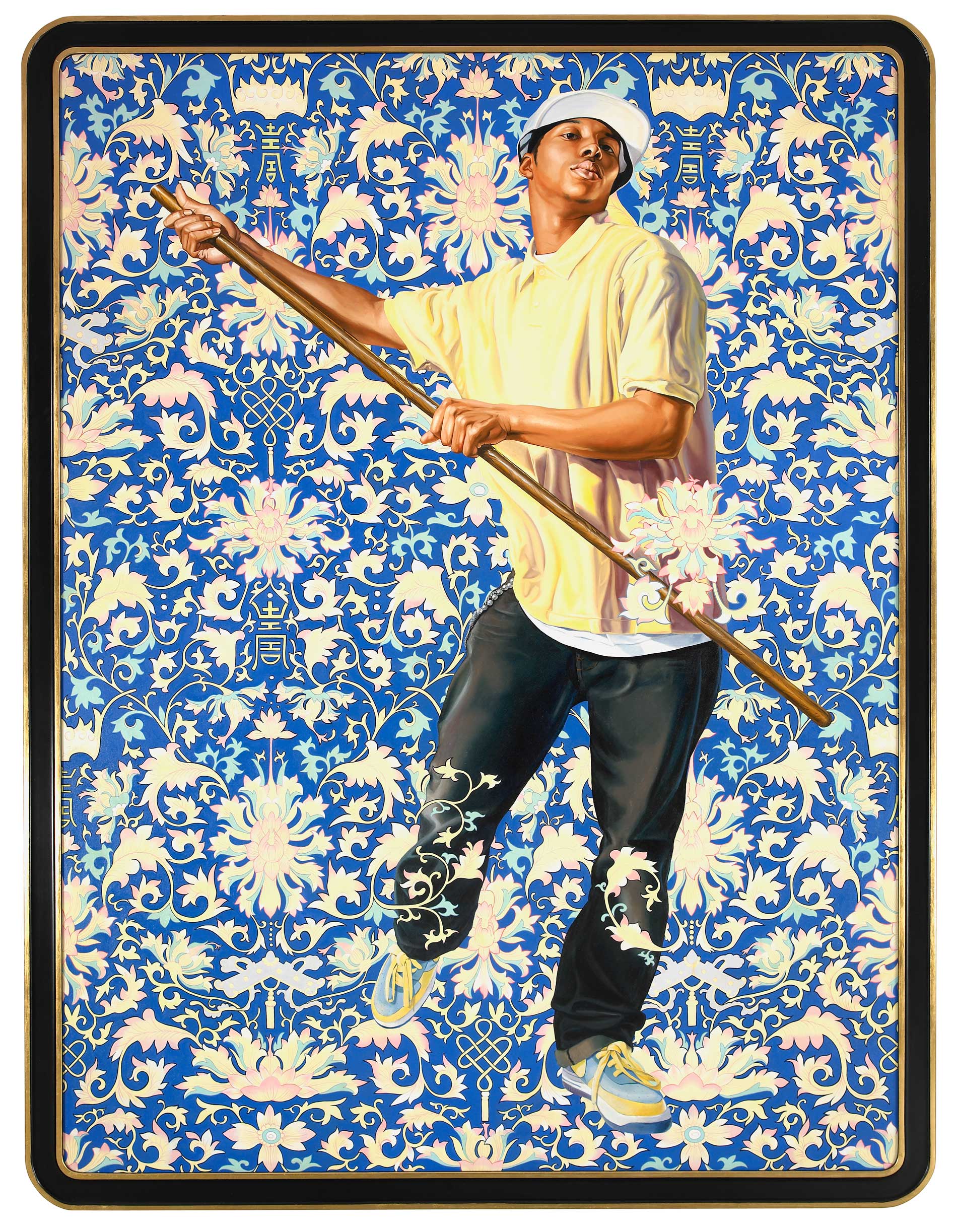 Kehinde Wiley | The World Stage: China | Design for a Stained Glass Window with Wildman II, 2007 Oil on Canvas.  | 15