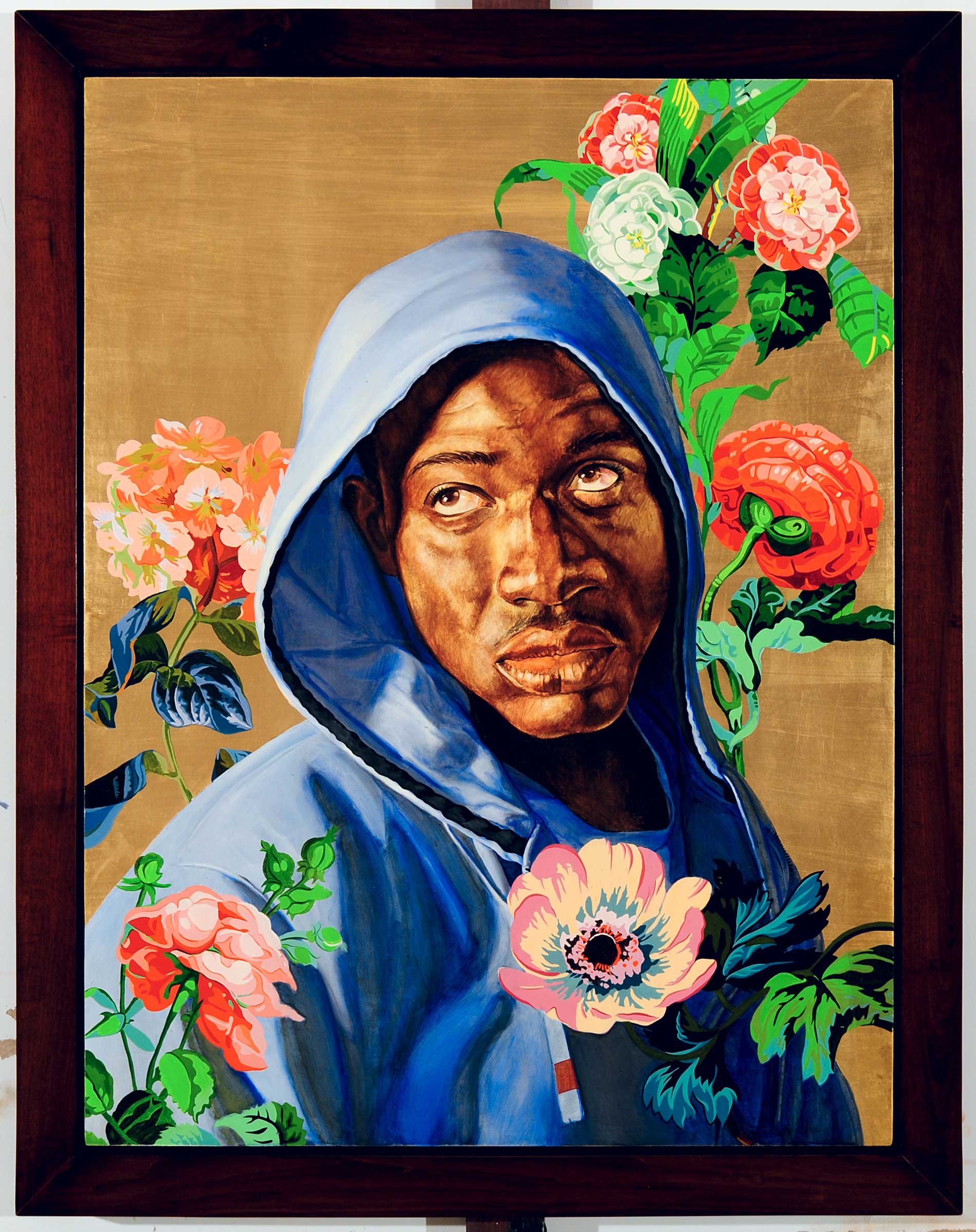 Kehinde Wiley | Selected Works: 2009 | Head of a Young Girl Veiled and Crowned with Flowers, 2009 Oil on Canvas. | 4