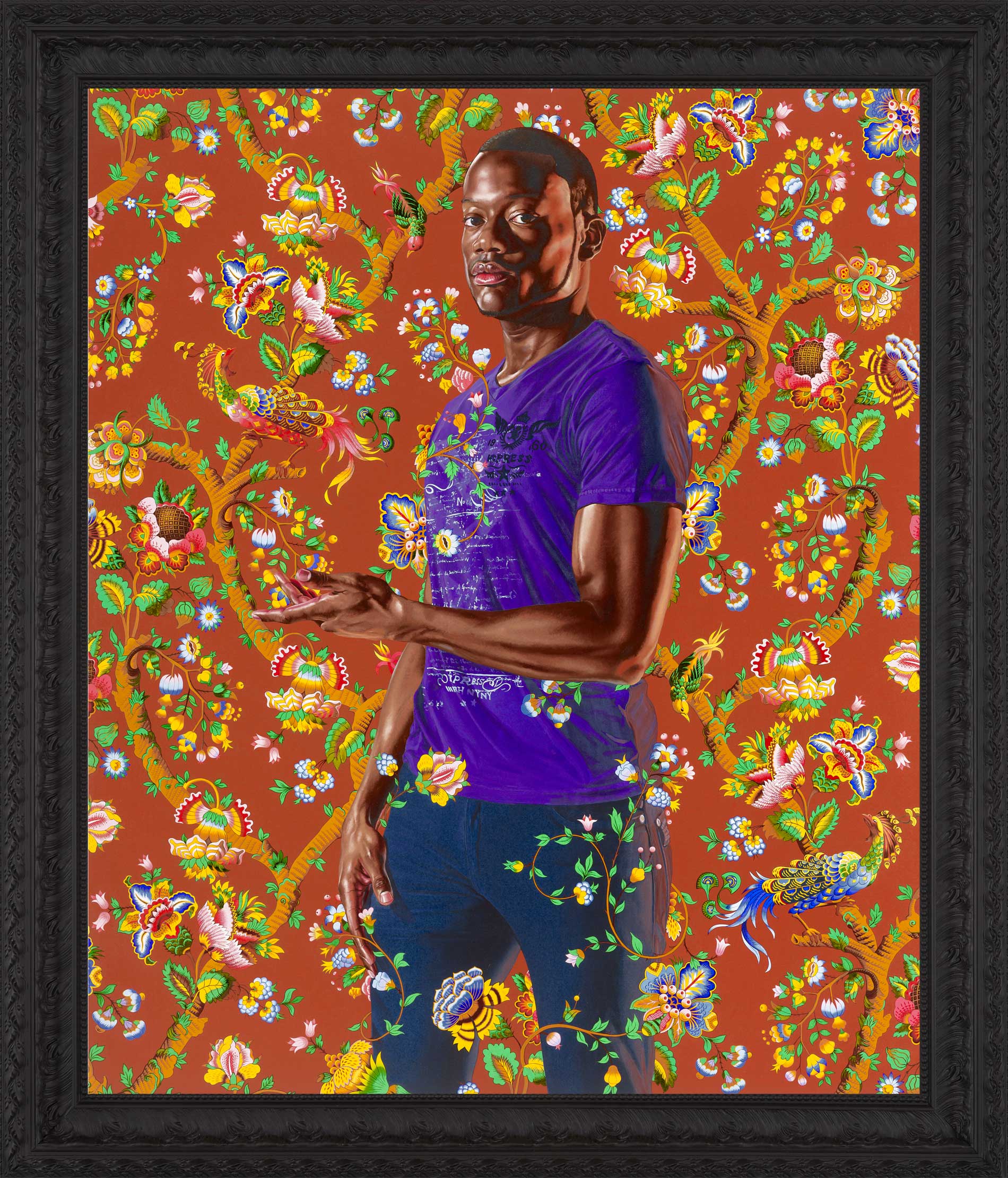 Kehinde Wiley | Selected Works: 2013 | John, 1st Baron Byron, 2013, Oil on Canvas. | 2