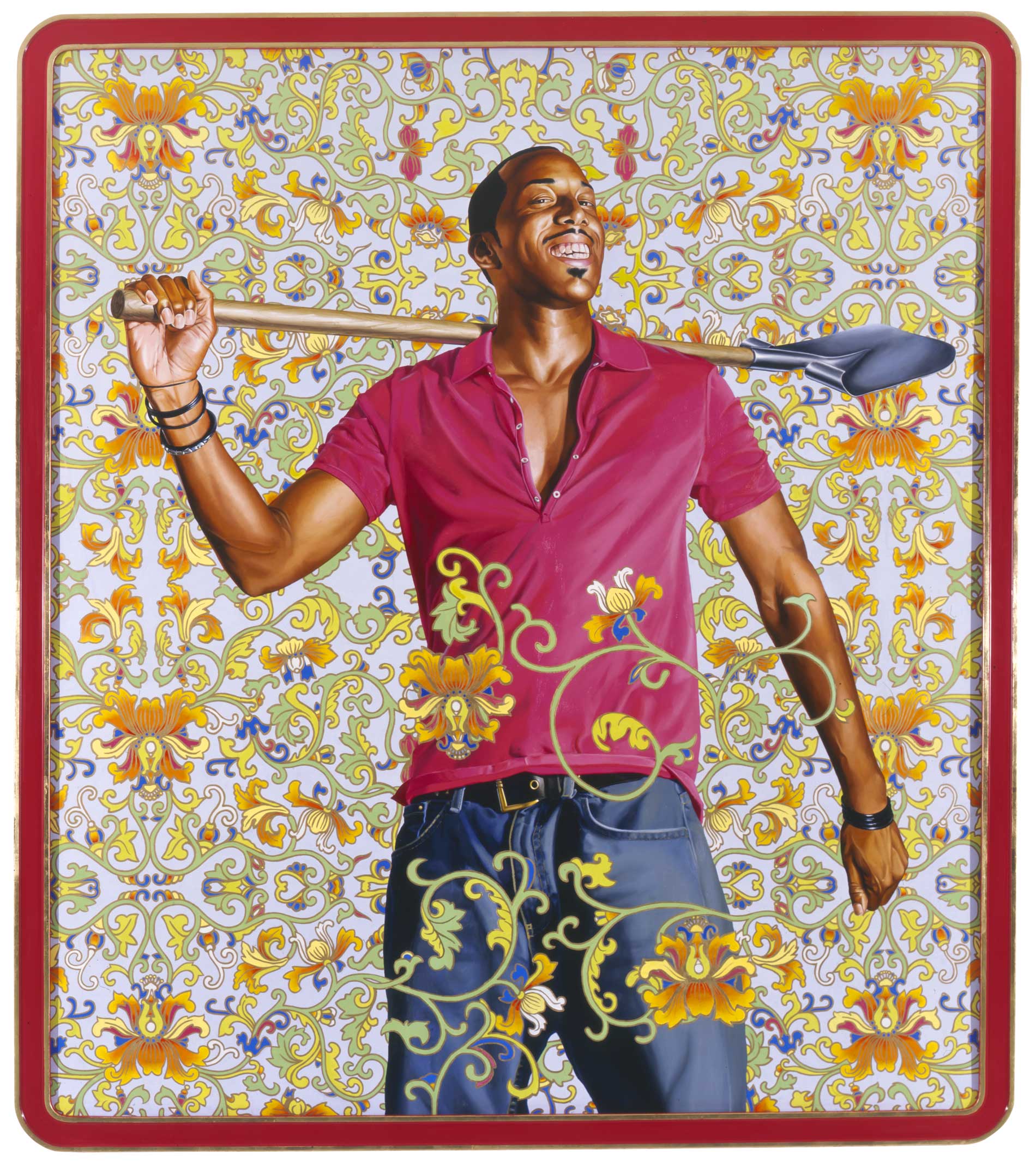 Kehinde Wiley | The World Stage: China | Learn From Comrade Wang Guofu!, 2007 Oil on Canvas.  | 5