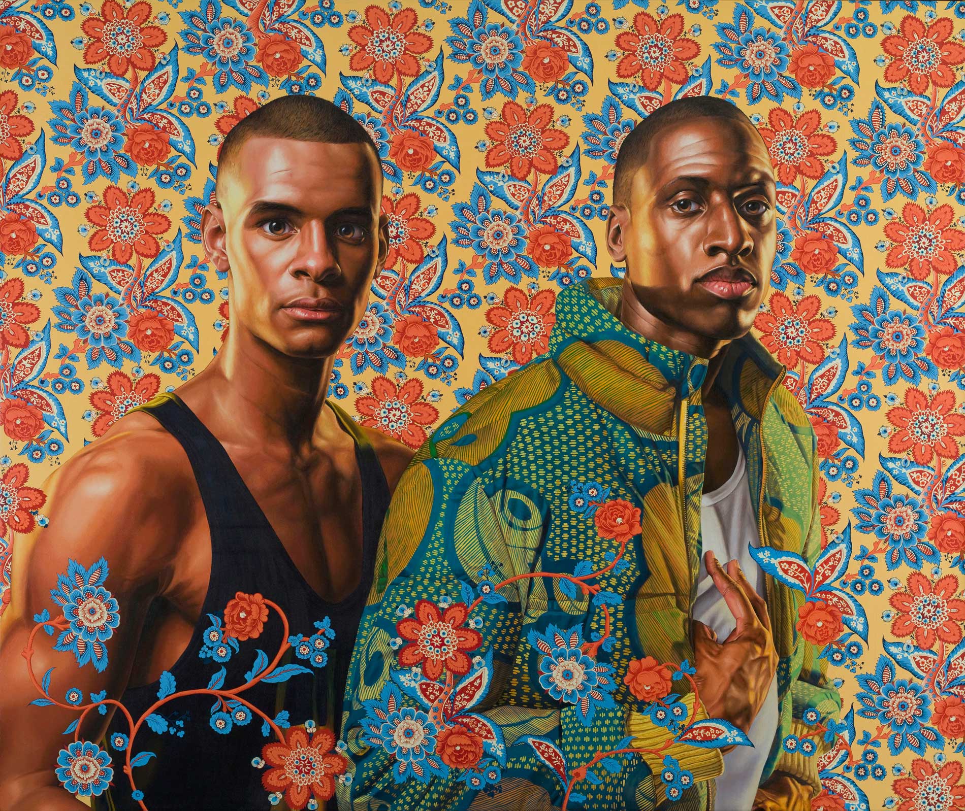 Kehinde Wiley | Selected Works: 2012 | Prince Charles Louis, Elector Palatine, and His Brother, Prince Rupert of the Palatinate, 2012, Oil on Canvas. | 9