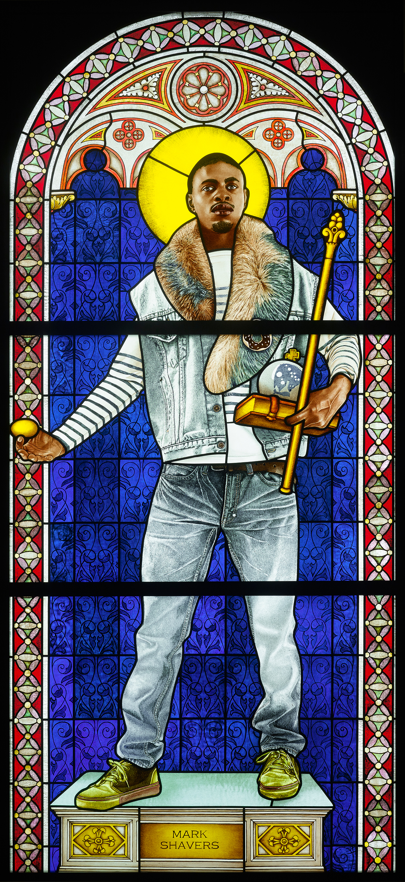 Kehinde Wiley | Stained Glass | Saint Adelaide, 2014 Stained Glass. | 2