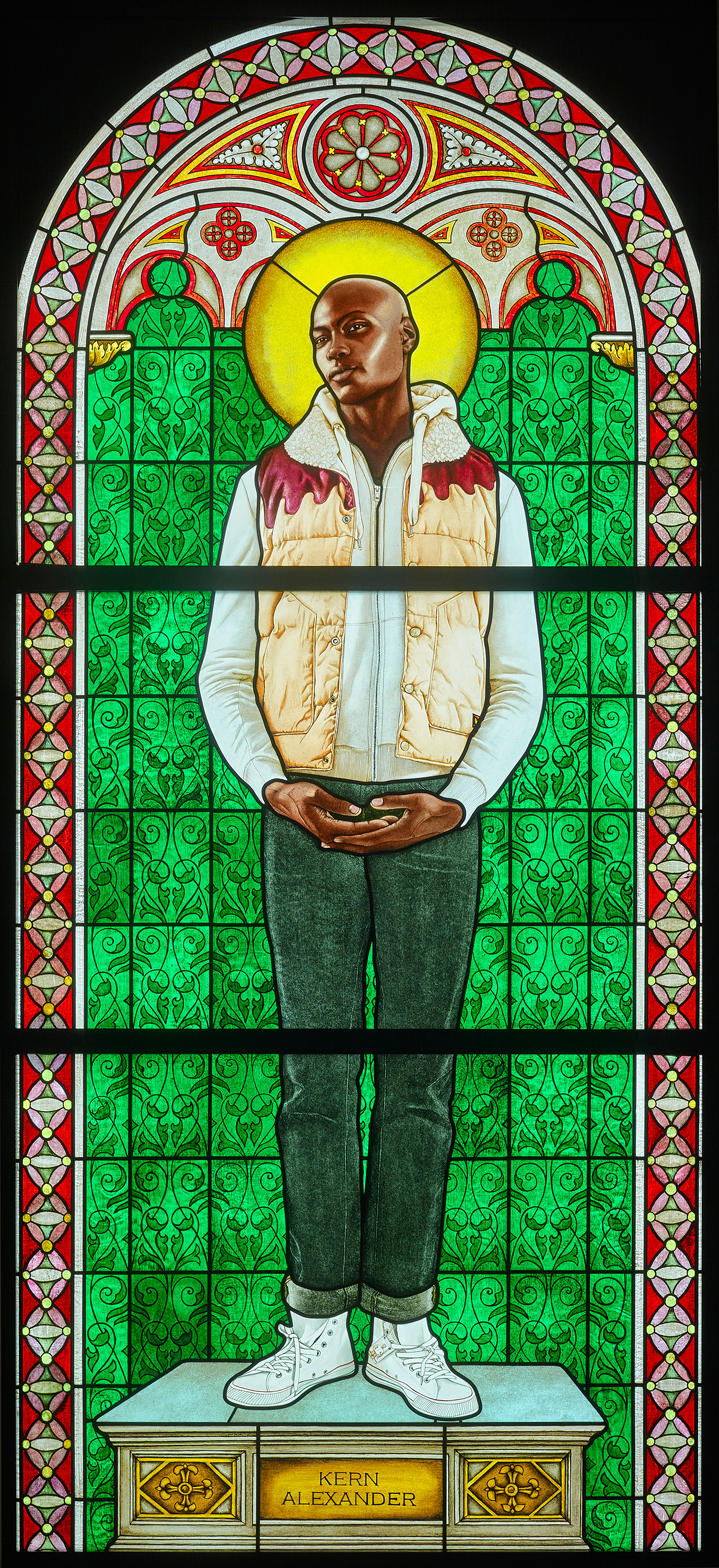 Kehinde Wiley | Stained Glass | Saint Amelie, 2014 Stained Glass. | 6