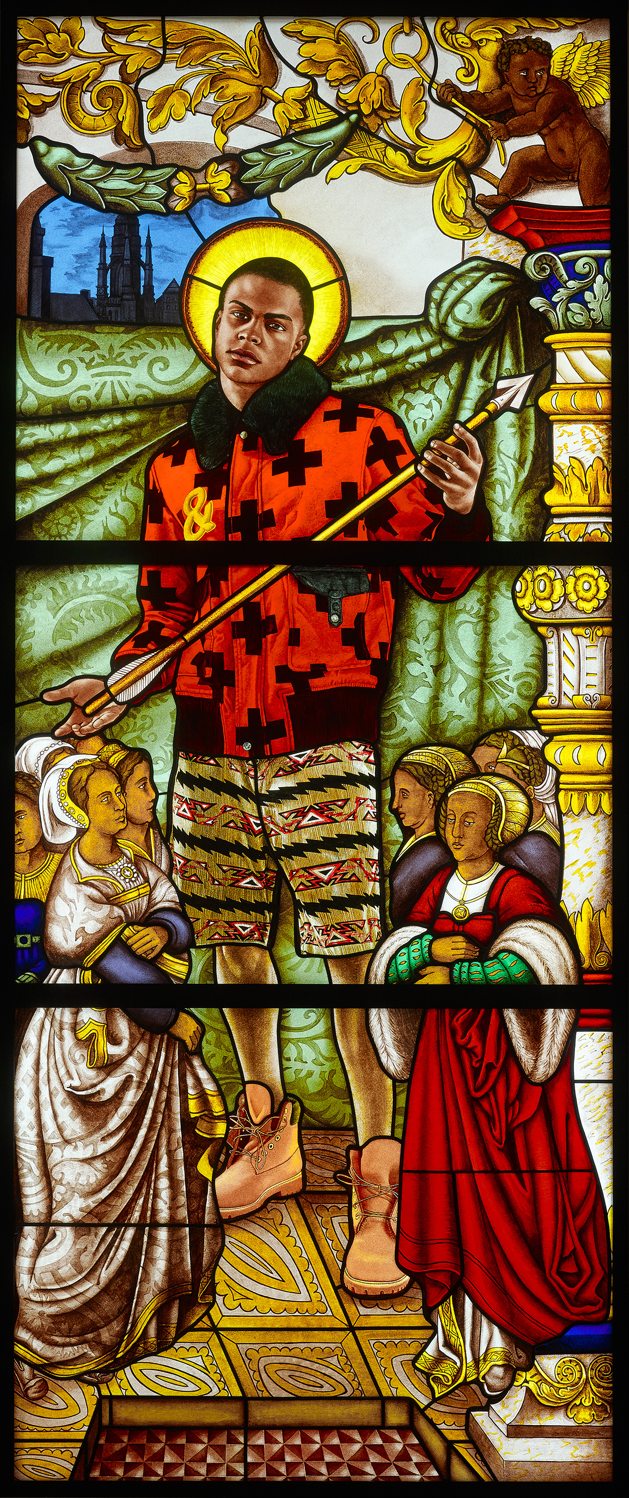 Kehinde Wiley | Stained Glass | Saint Ursula and the Virgin Martyrs, 2014 Stained Glass. | 4