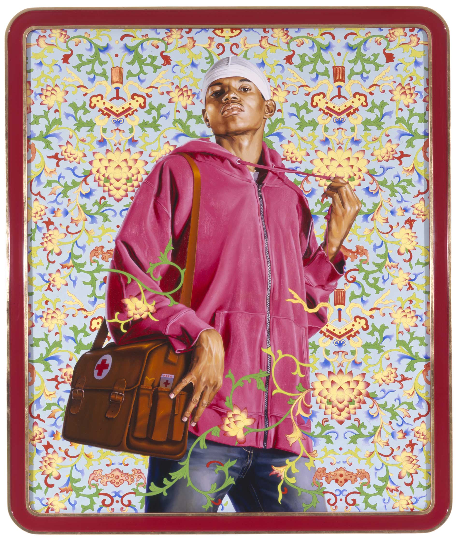 Kehinde Wiley | The World Stage: China | Support the Rural Population and Serve the 500 Million Peasants, 2007 Oil and Enamel on Canvas.  | 9