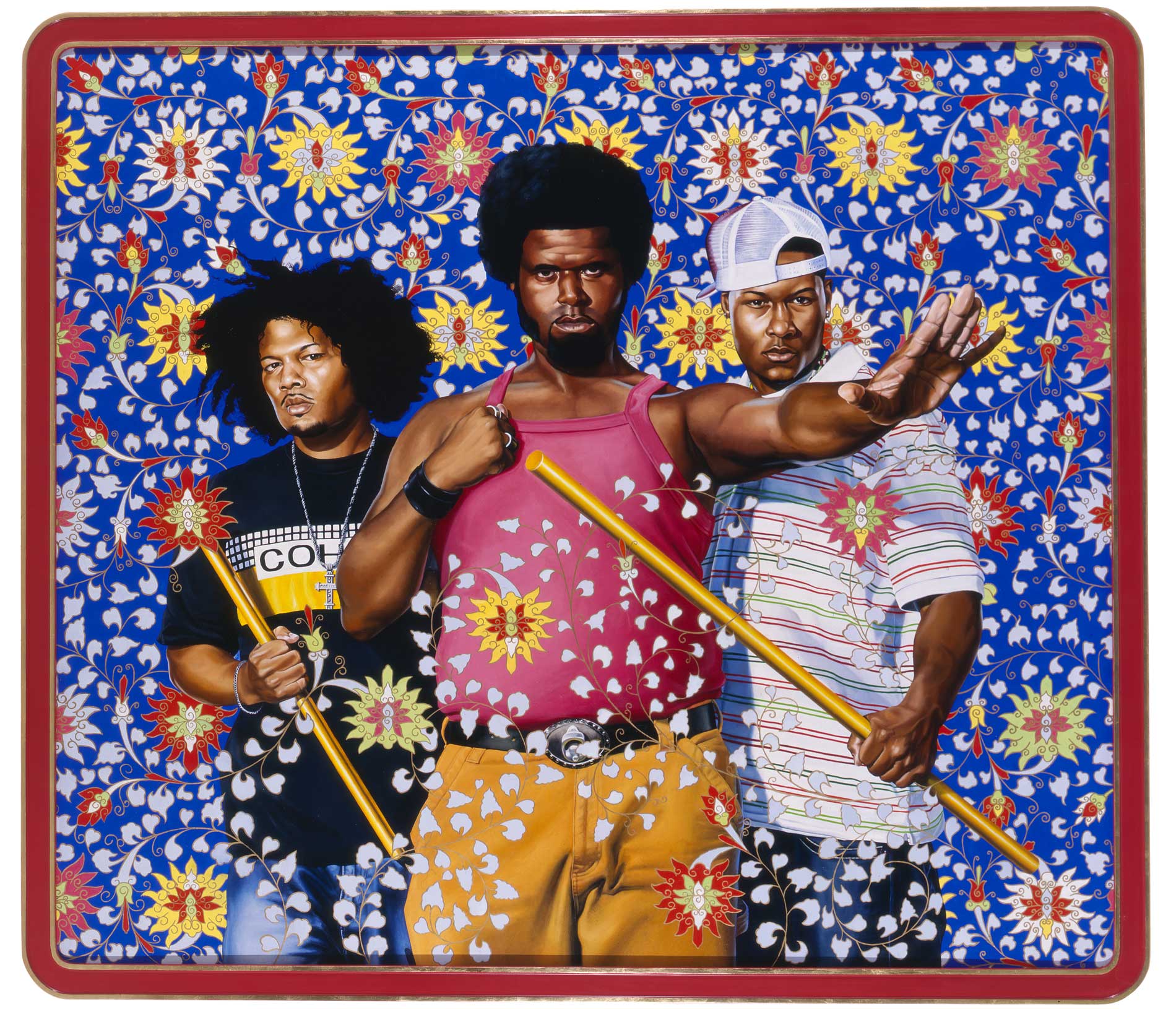 Kehinde Wiley | The World Stage: China | Threefold Defense, 2007 Oil and Enamel on Canvas. | 2