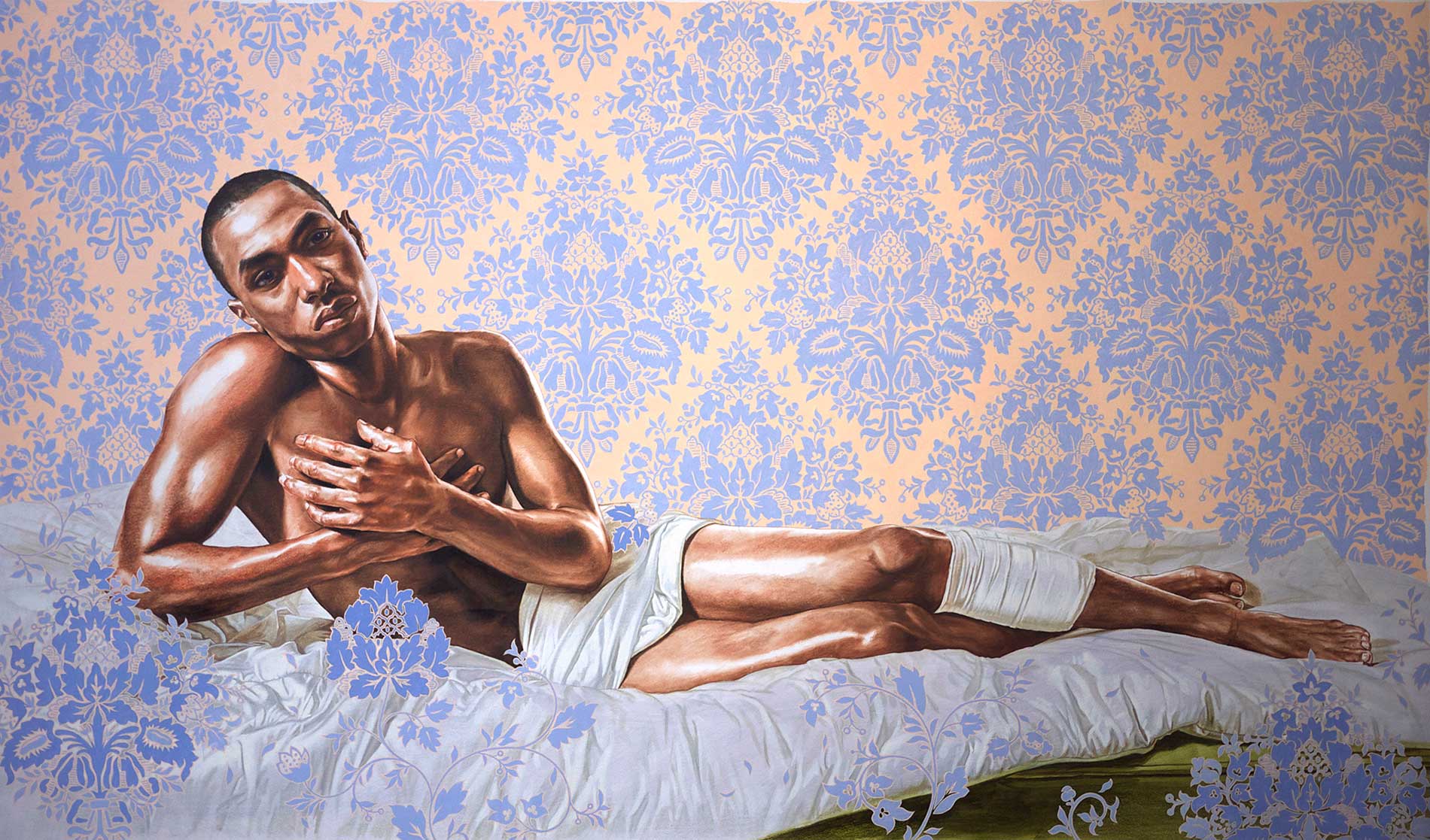 Kehinde Wiley | Selected Works: 2011 | Untitled Down, 2011 Oil on Paper.  | 4