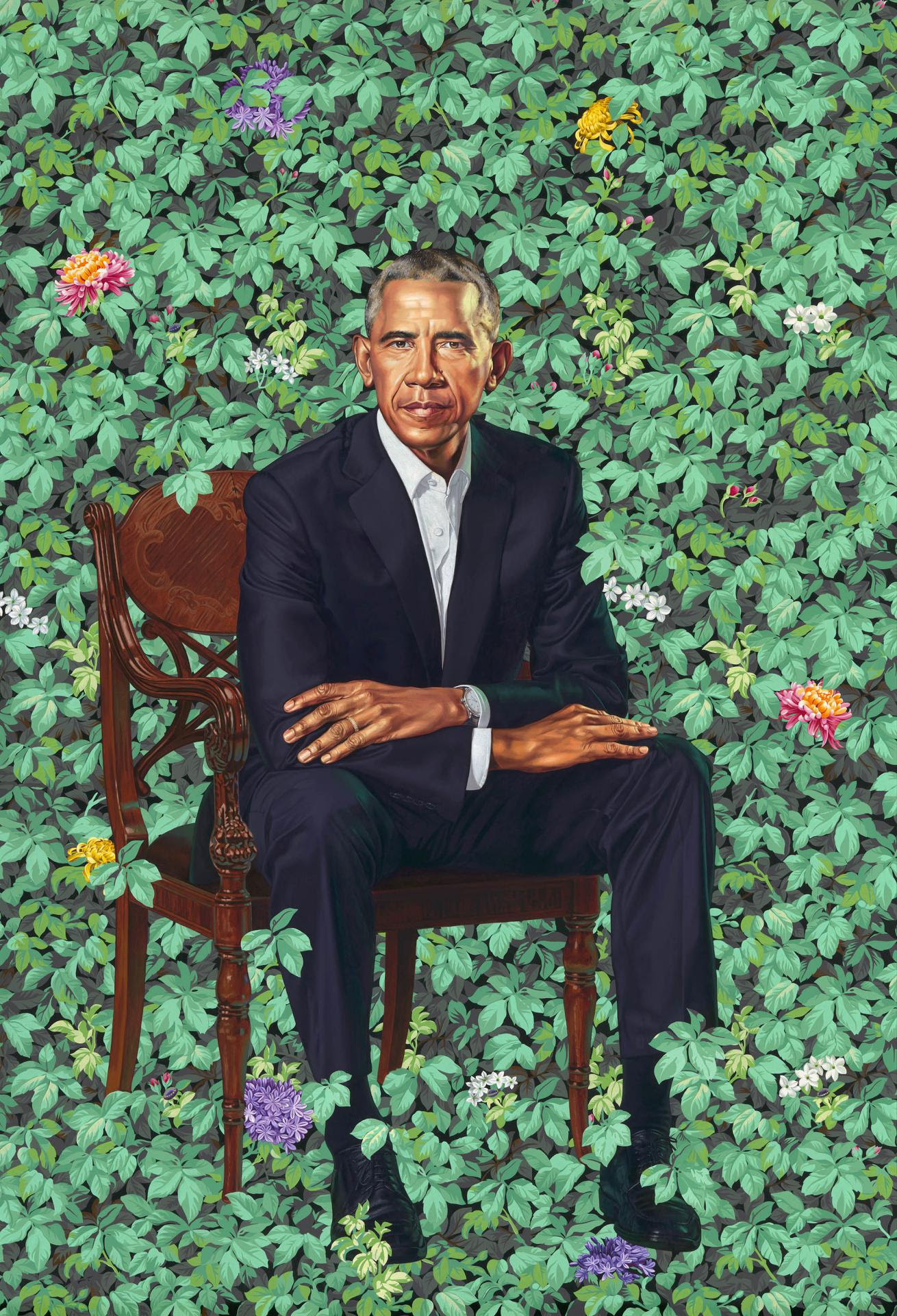 Kehinde Wiley | Portrait Barack Obama | Kehinde Wiley’s portrait of former president Barack Obama for the Smithsonian’s National Portrait Gallery.
| 1