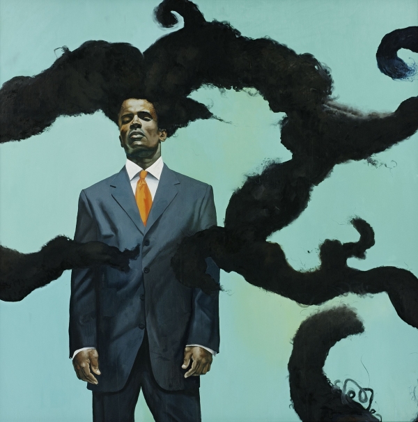 Kehinde Wiley | A New Republic, Brooklyn Museum, New York City, USA,  February 20- May 24, 2015 | Conspicuous Fraud Series #1 (Eminence), 2001 Oil on Canvas. | 12