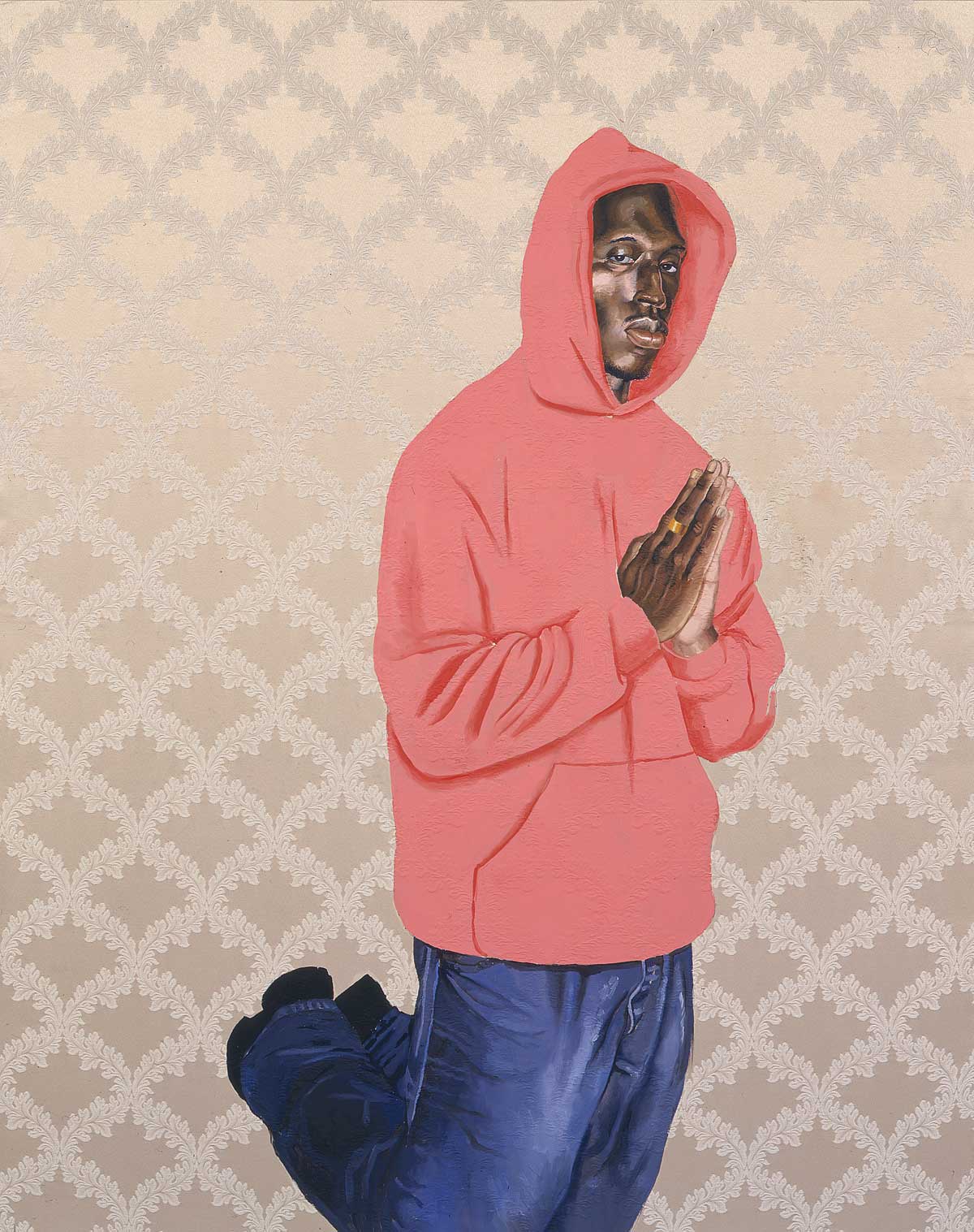 Kehinde Wiley | Passing / Posing  | Passing / Posing #13, 2002 Oil on Fabric. | 1