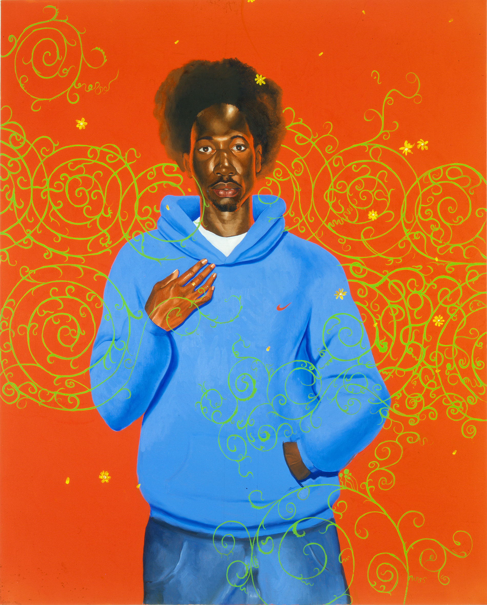Kehinde Wiley | Passing / Posing  | Passing / Posing Untitled, 2001 Oil on Fabric. | 3