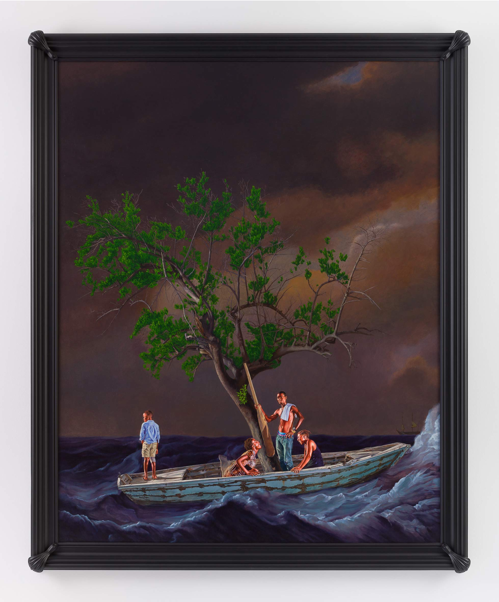 Kehinde Wiley | In Search of the Miraculous, Stephen Friedman Gallery, London, England, November 23, 2017- January 27, 2018 | Ship of Fools, 2017 Oils on Canvas. | 14