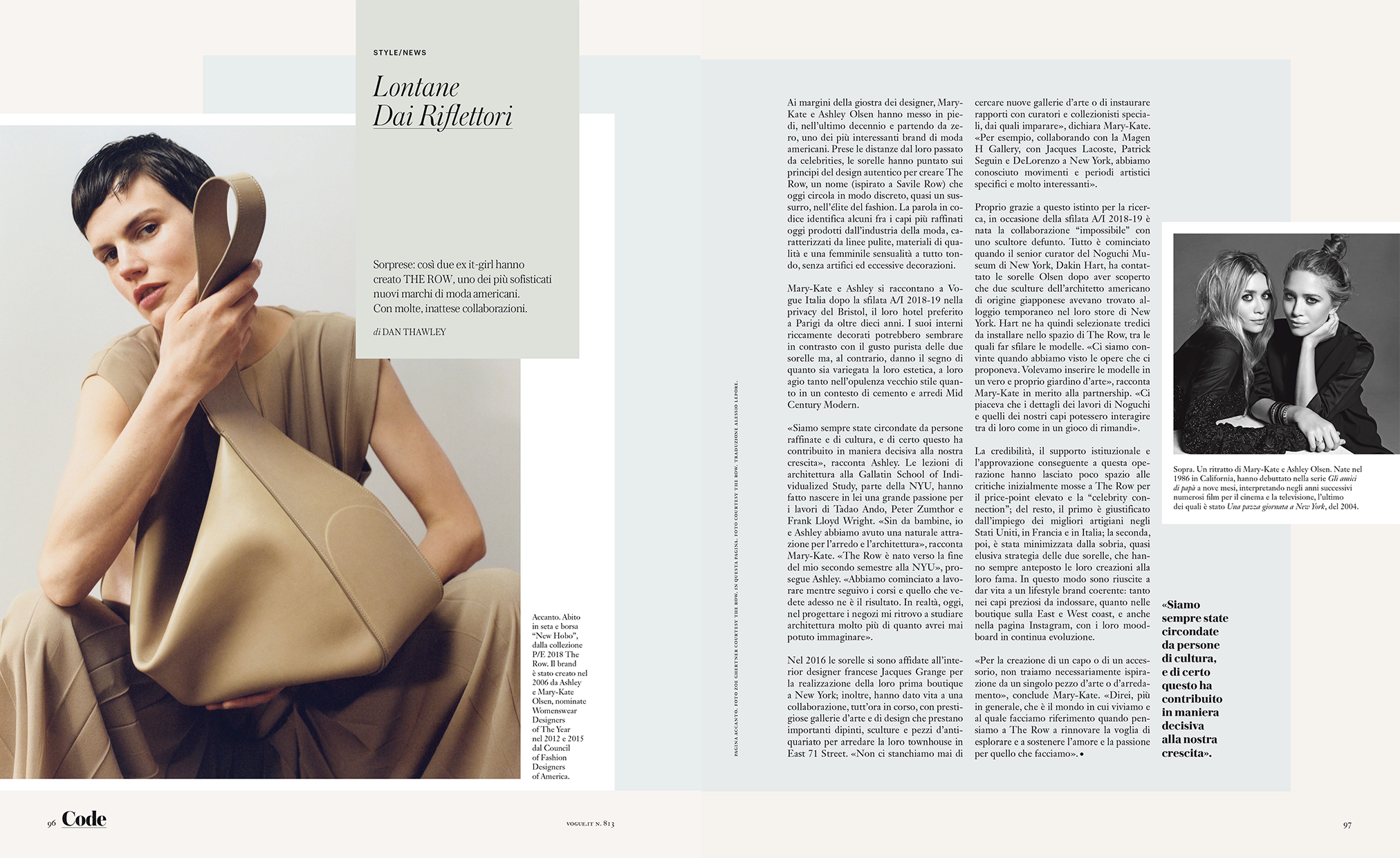 Dan Thawley | Vogue Italia: The Row | 1