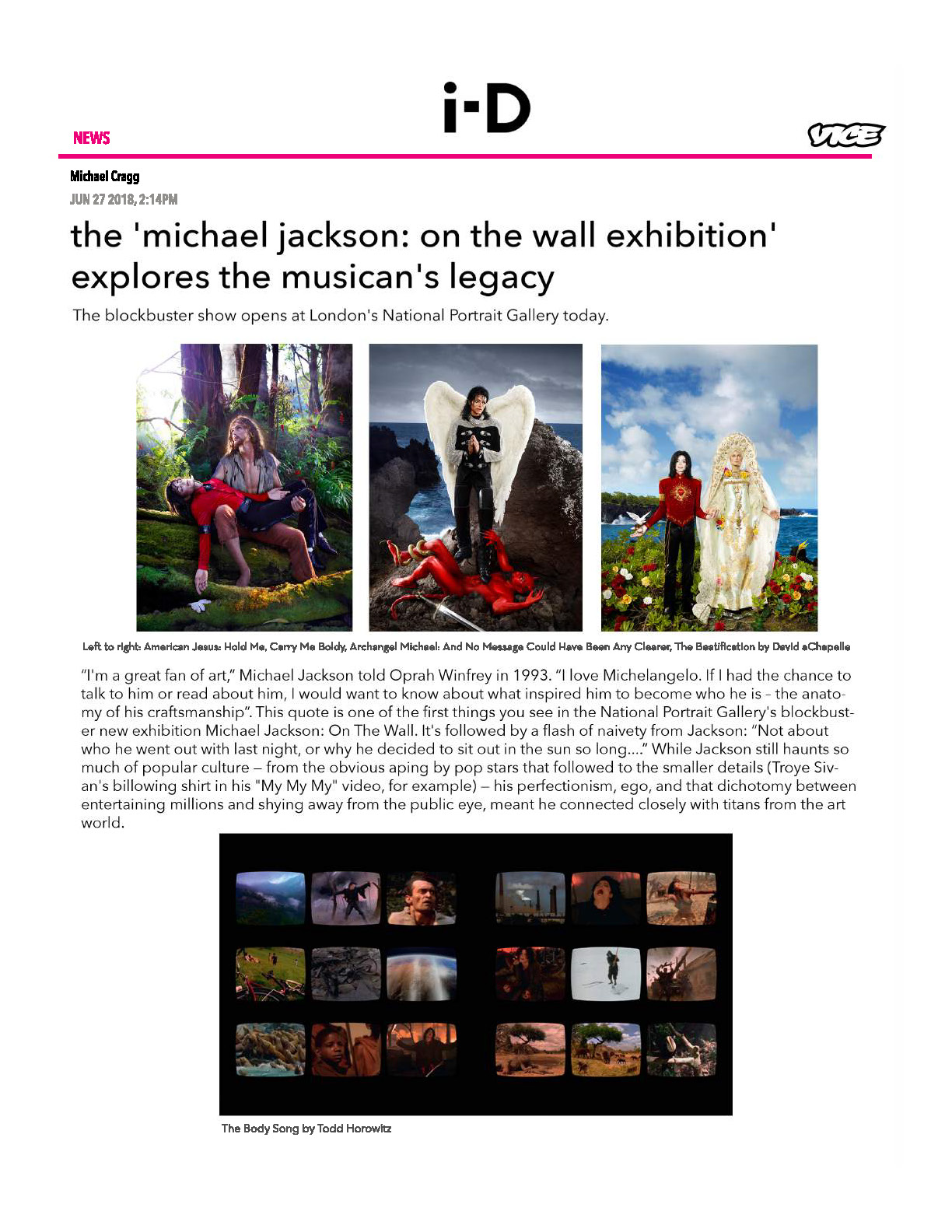 David LaChapelle | National Portrait Gallery, London, United Kingdom, June 28 - October 21, 2018 | Selected press: I-D | 14