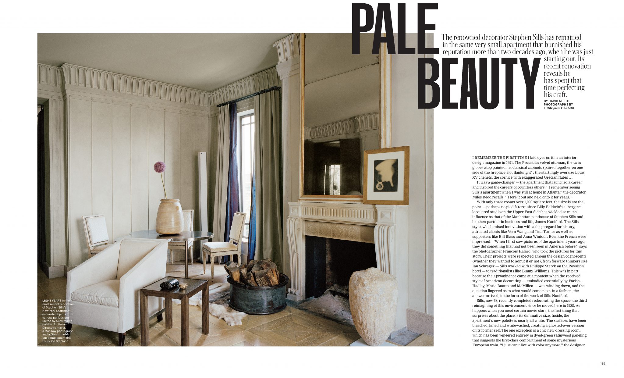 François Halard | T Magazine: Pale Beauty | 1