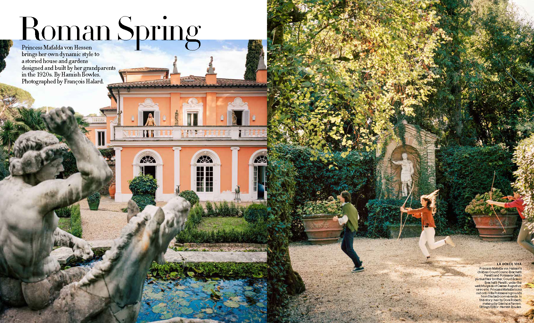 François Halard | Vogue US: Roman Spring, Princess Mafalda Von Hessen house | 1