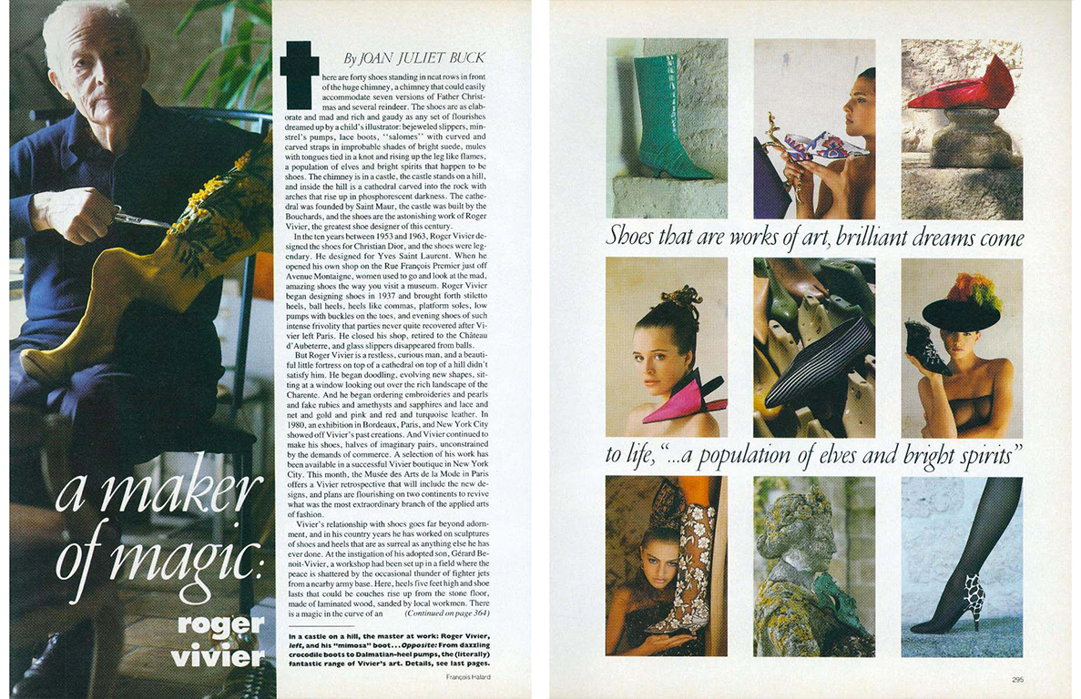 François Halard | Vogue US: Roger Vivier 1987 | 2
