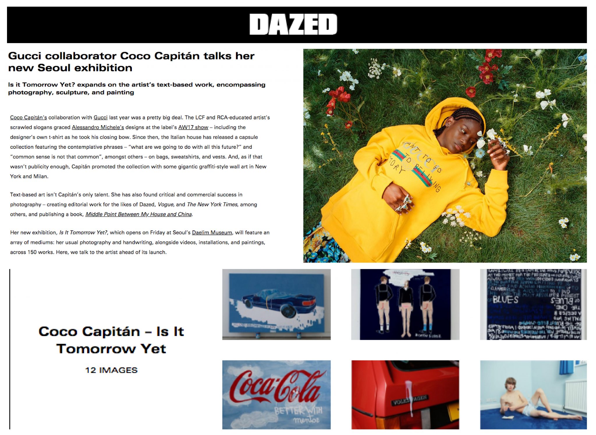 Coco Capitán | Daelim Museum | Selected press: DAZED | 32