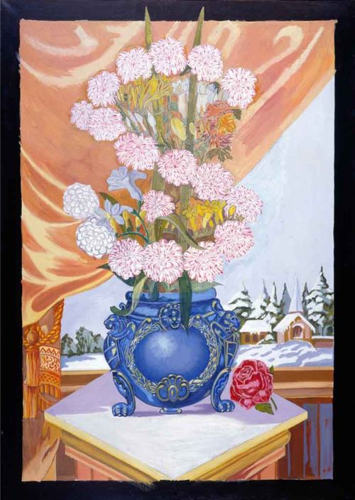 McDermott & McGough | Archive | A Flower Painting, 70 x 50 inches, oil on canvas, 1987 | 3