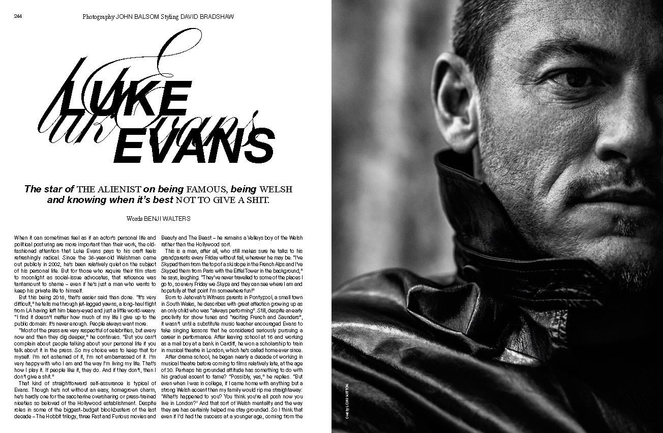 David Bradshaw | Man About Town: Luke Evans | 1