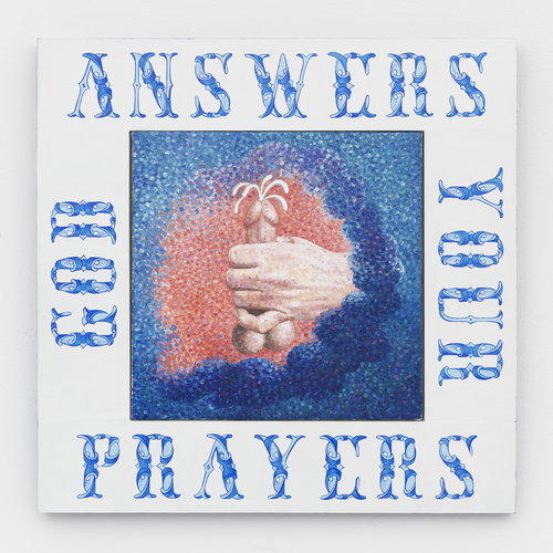 McDermott & McGough | Velvet Rage, Flaming Youth and the Gift of Desperation, 2016 | God Answers Your Prayers, 1984/ 2016, oil on canvas and artist's wooden frame, 18