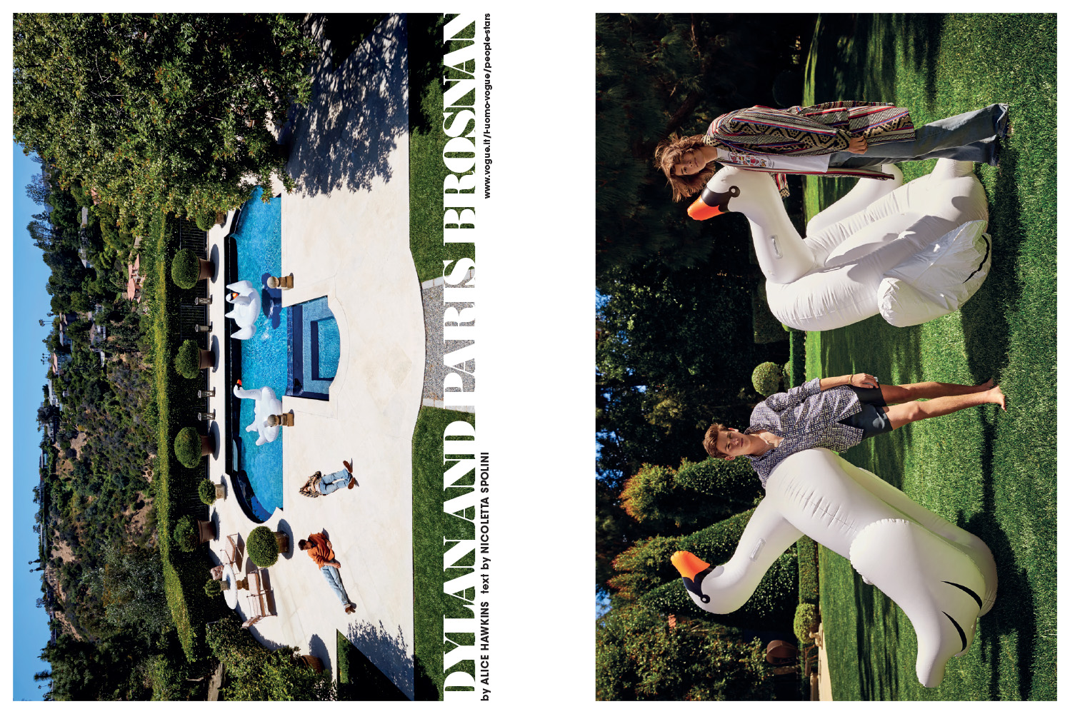 Michael Philouze | L'Uomo Vogue: Dylan and Paris Brosnan | 1