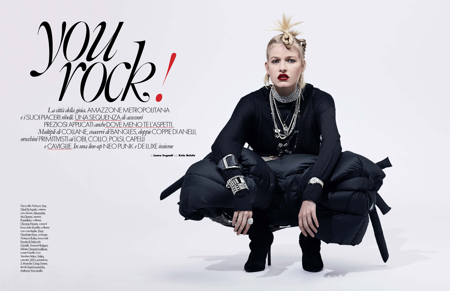 Koto Bolofo | Elle Italia: Glam Rock | 2