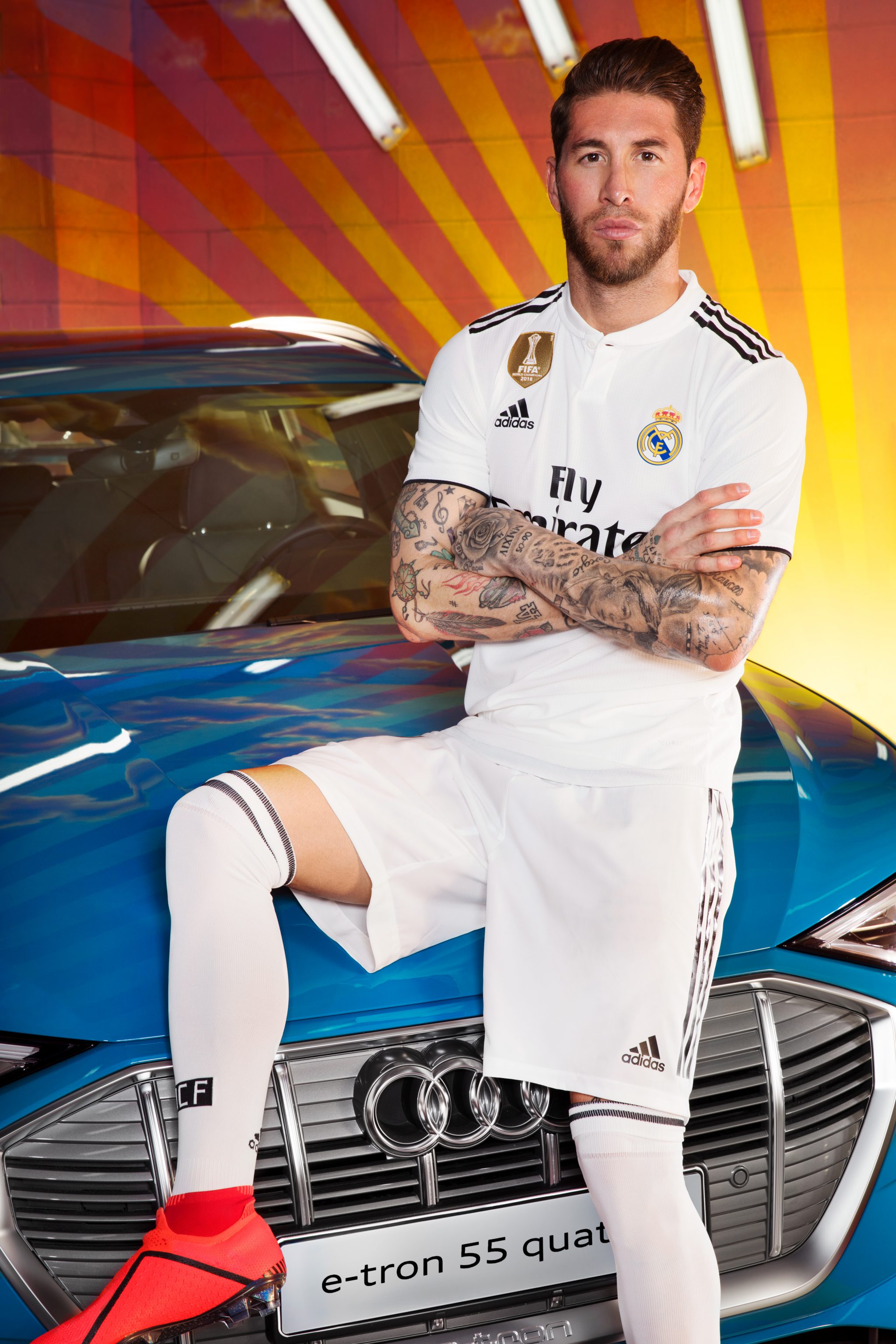 David LaChapelle | Audi x Real Madrid | David LaChapelle photographed the portraits of individual players of the Real Madrid Football team for the launch of Audi E-tron. | 2