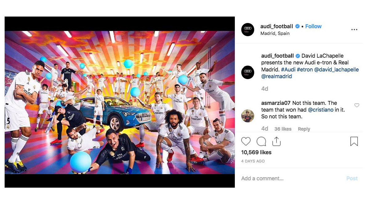 David LaChapelle | Audi x Real Madrid | As part of the launch of the campaign, Real Madrid, Audi, and David Lachapelle released the campaign simultaneously on their social media canals.| 28