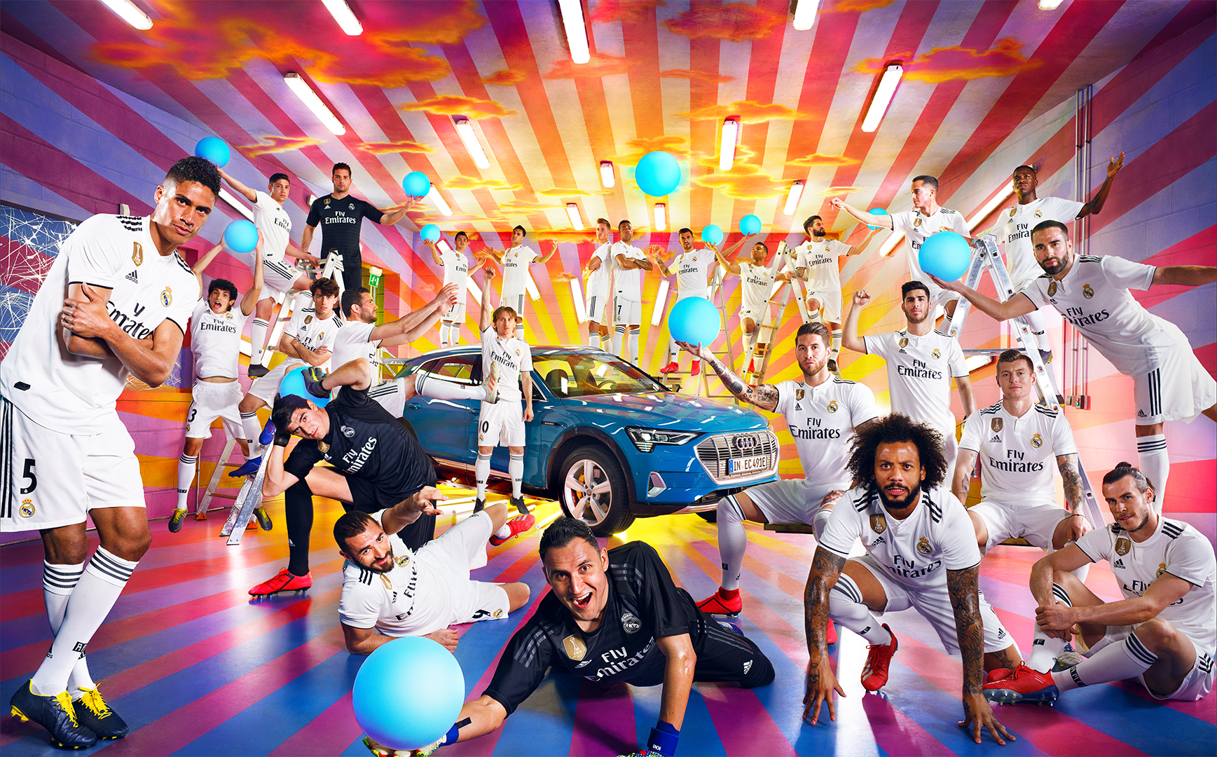 David LaChapelle | Audi x Real Madrid | David LaChapelle photographed the Real Madrid team for the launch of the new Audi E-tron. | 1