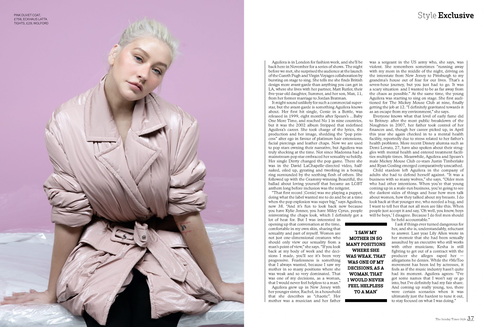 | Sunday Times: Christina Aguilera | 5