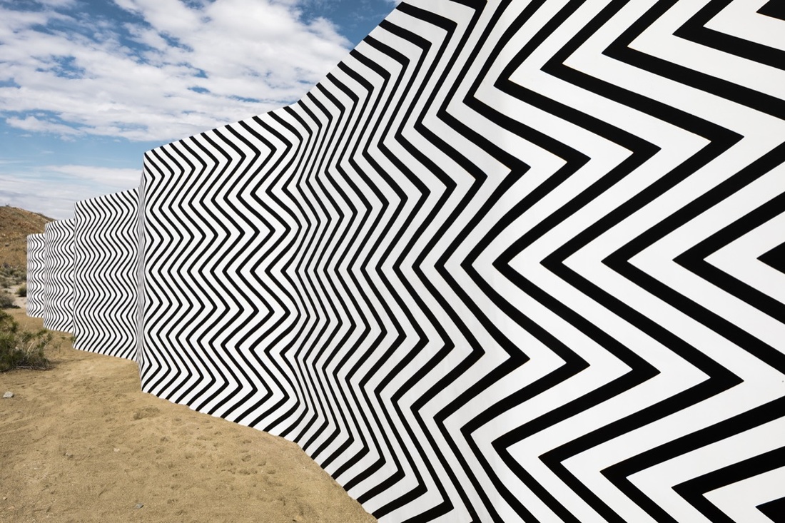 'Desert X' - Claudia Comte curves and zigzags