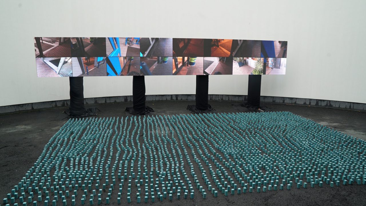 Studio Drift reduces plastic bags into blocks for Materialism installation | 2