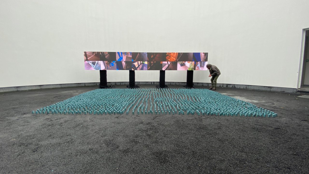 Studio Drift reduces plastic bags into blocks for Materialism installation | 1