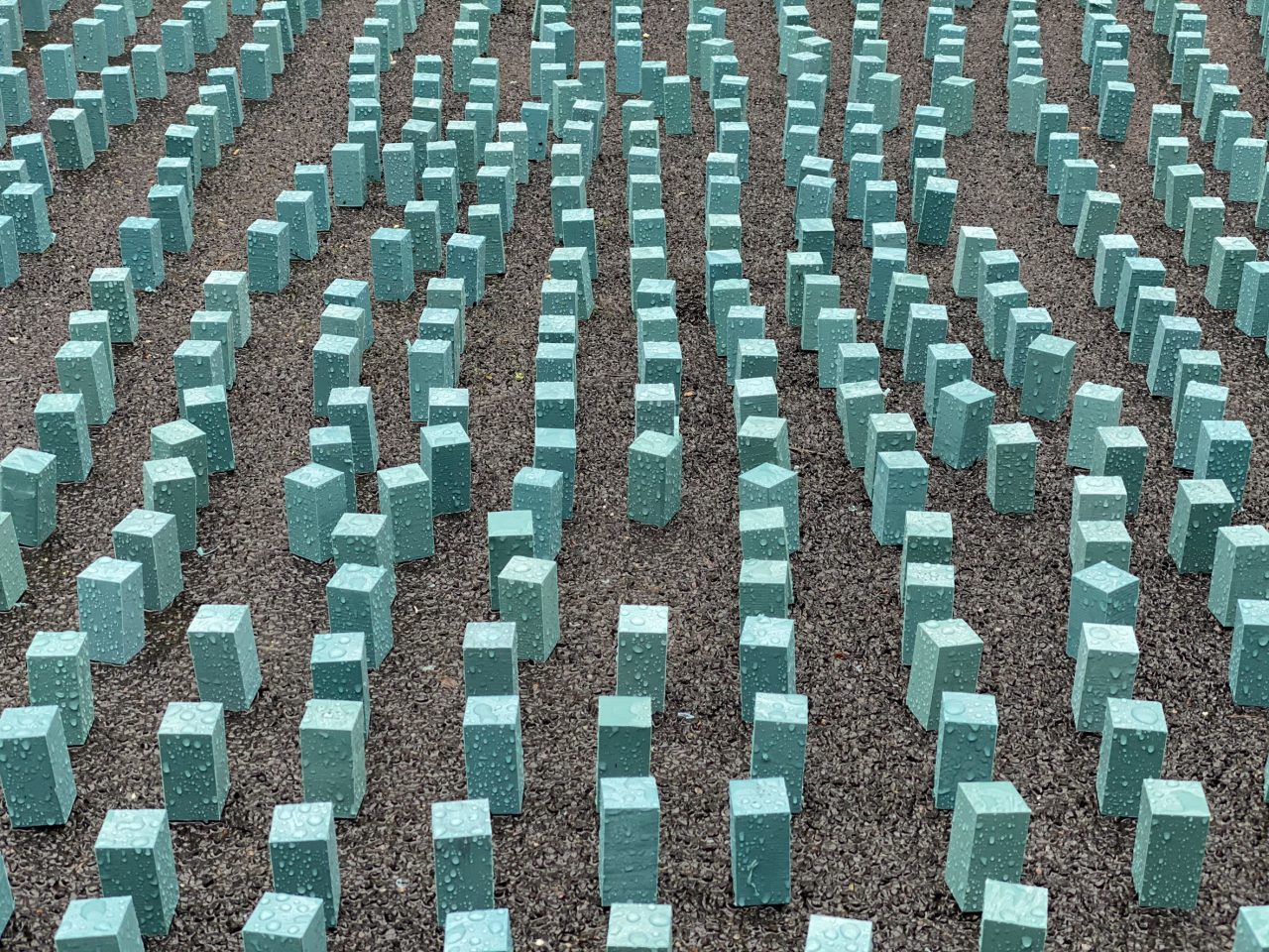 Studio Drift reduces plastic bags into blocks for Materialism installation | 3