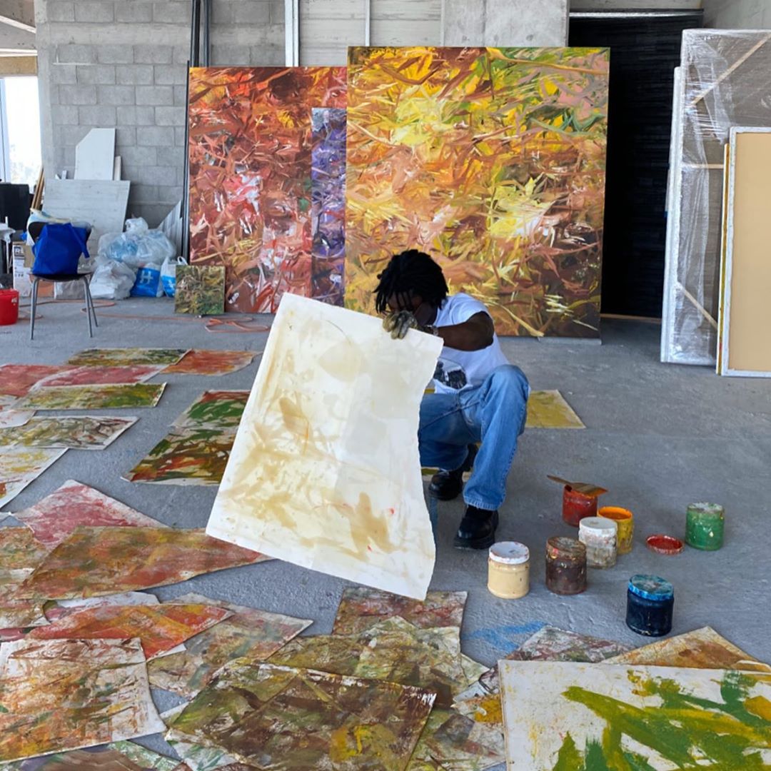 Reginald working in his Mexico City studio - Reginald working in his Mexico City studio