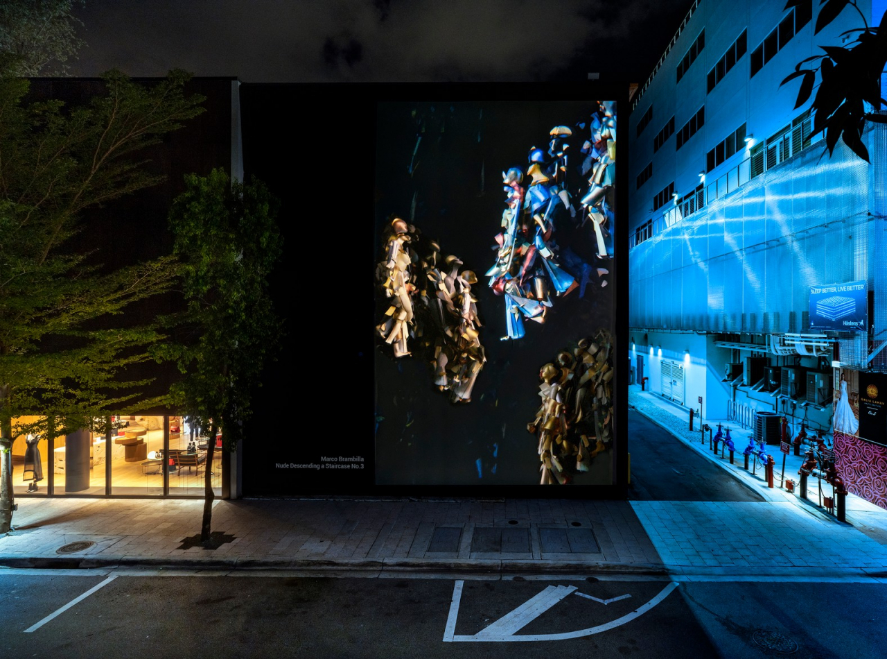 Nude Descending a Staircase No.3, installation in the Design District, Miami