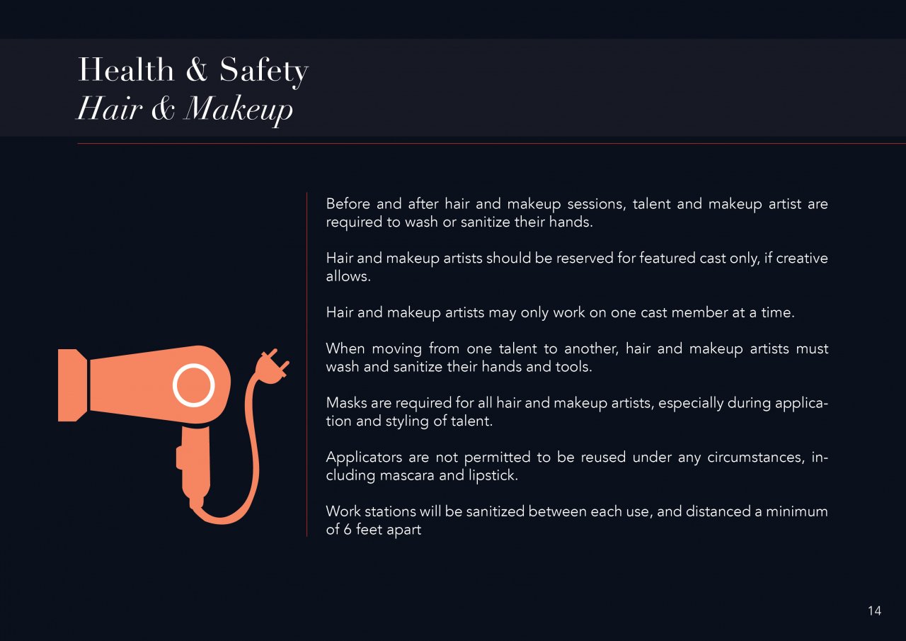 CXA Agency Releases Return to Work Guide for Safe & Responsible Shoot Production | 15