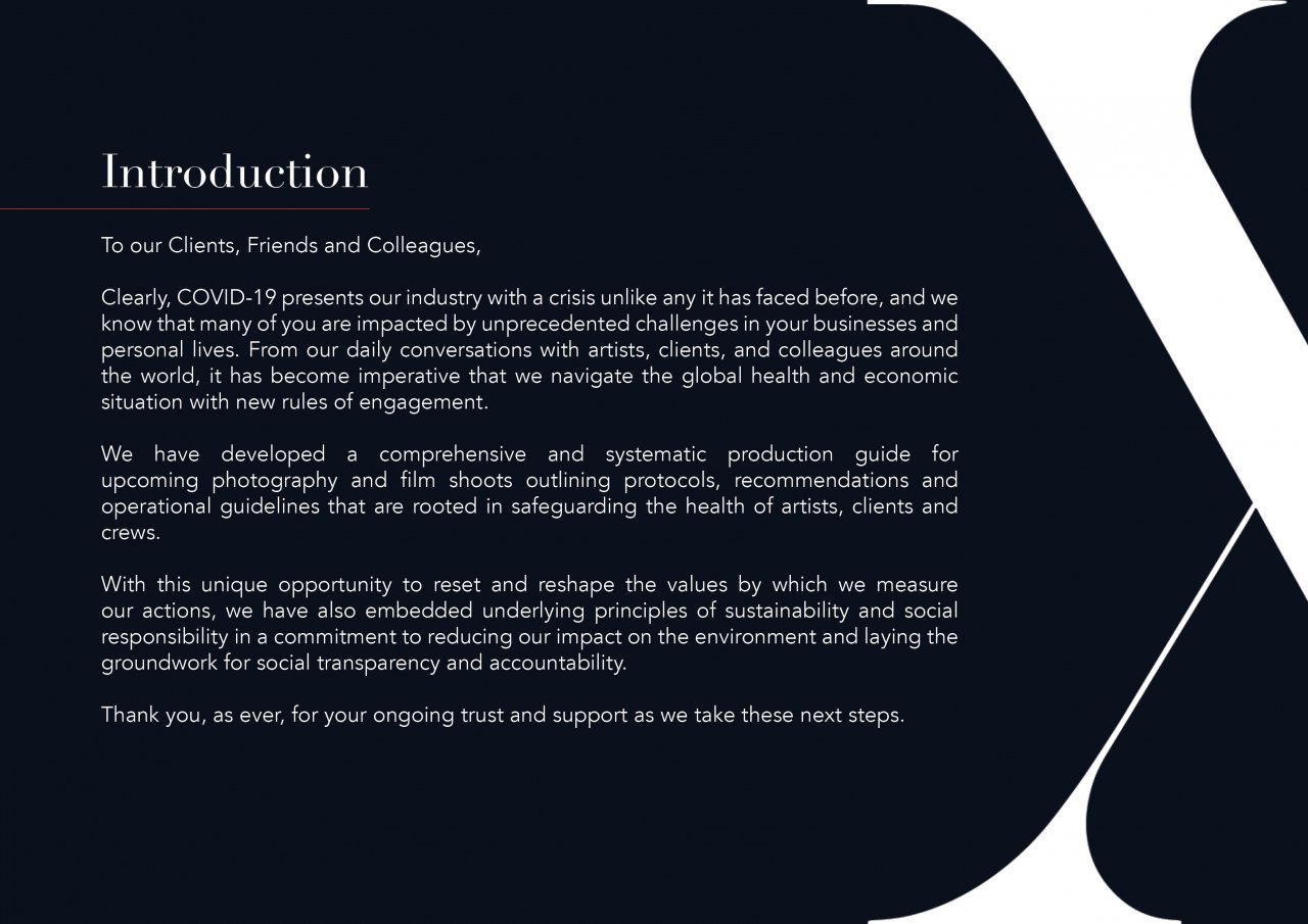 CXA Agency Releases Return to Work Guide for Safe & Responsible Shoot Production | 5