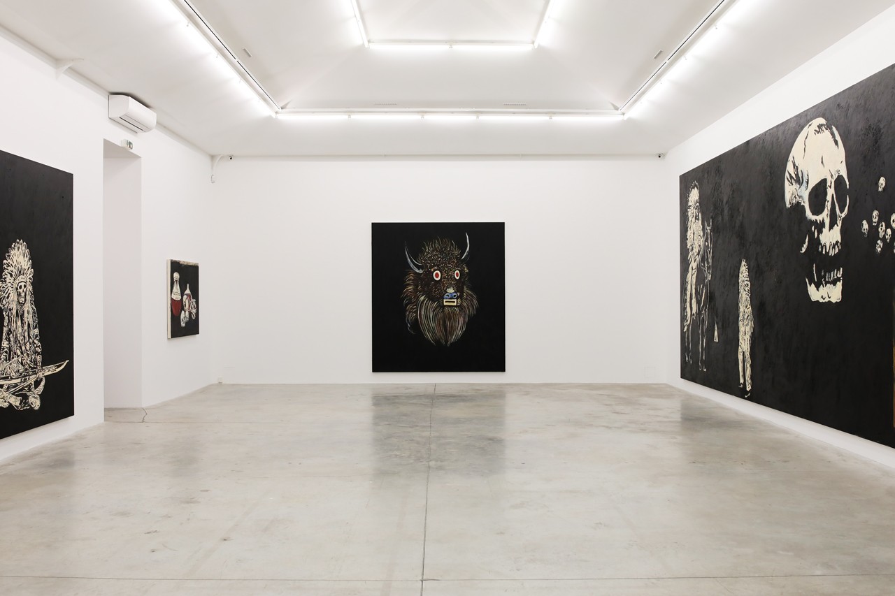 Almine Rech Presents New Paintings and Sculpture by Wes Lang | Wes Lang Almine Rech Exhibition Stills | 1
