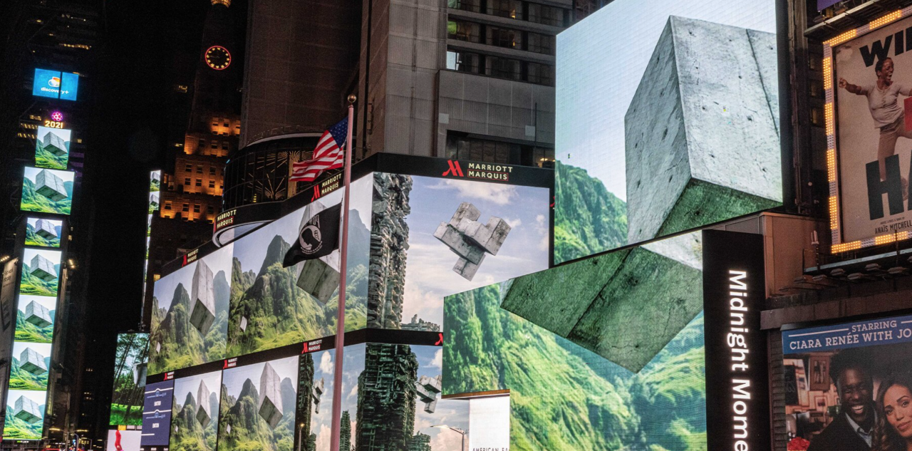 Playing at Times Square, ‘Drifters’ Reveals Concrete Blocks Floating Across Surreal Highlands | 1