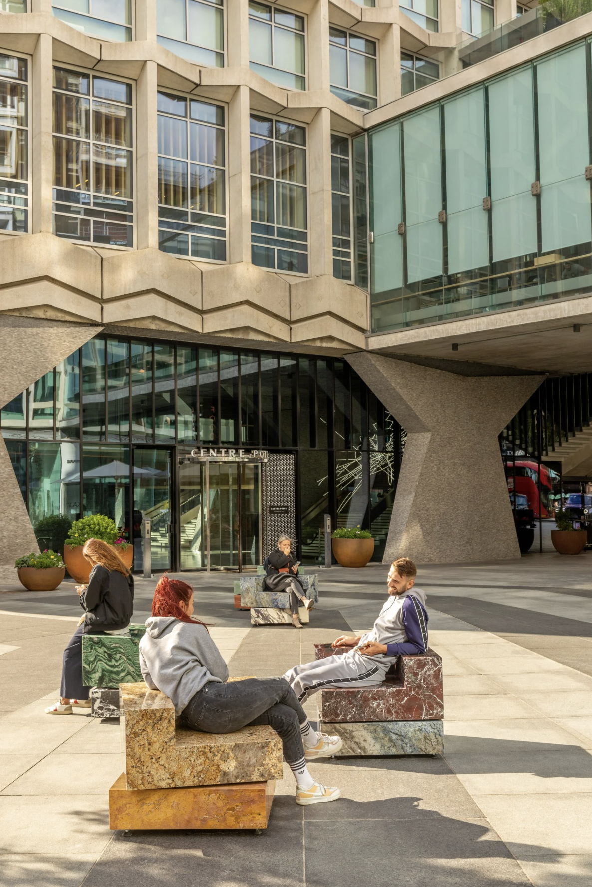Swivel by Sabine Marcelis is a rotating stone chair installation at London Design Festival | 2