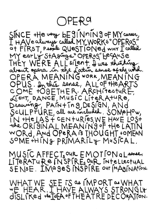 Artist and Theater Director Robert Wilson on Why He Considers All of His Works &lsquo;Operas&rsquo; | 1