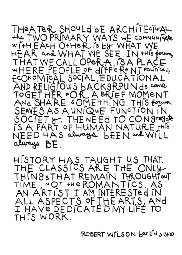 Artist and Theater Director Robert Wilson on Why He Considers All of His Works &lsquo;Operas&rsquo; | 2